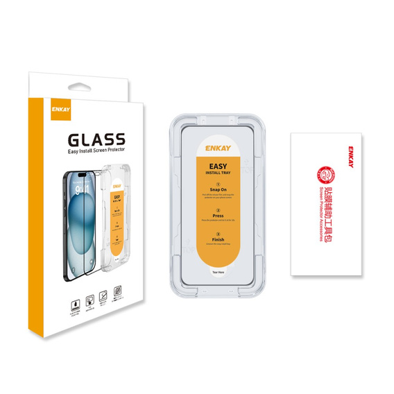ENKAY Szkło Hartowane do Samsung Galaxy S22 / S23, czarne