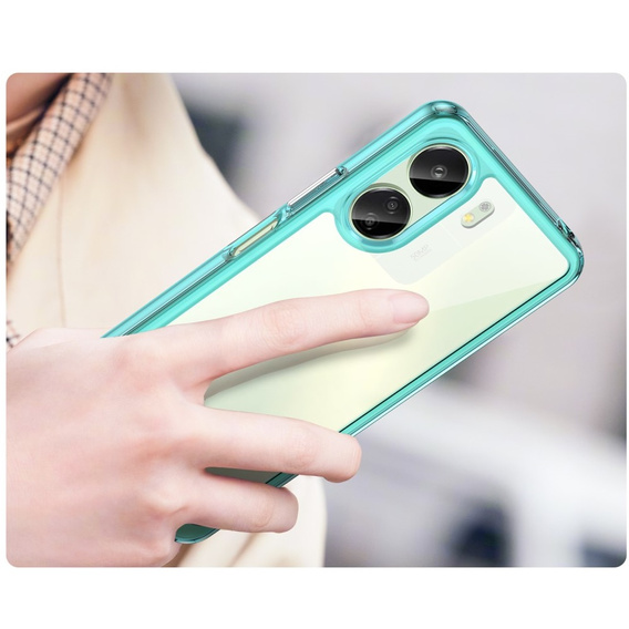 Etui do Xiaomi Redmi 13C / Poco C65, Fusion Hybrid, przezroczyste / niebieskie