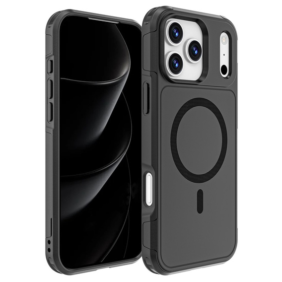 Etui MagForce do iPhone 17 Pro Max, do MagSafe, pancerne, czarne