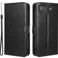 Etui z klapką do Asus ROG Phone 7 5G, Crazy Horse Wallet, czarne