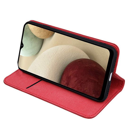Skórzane Etui Wallet do Samsung Galaxy A02s, Burgundy