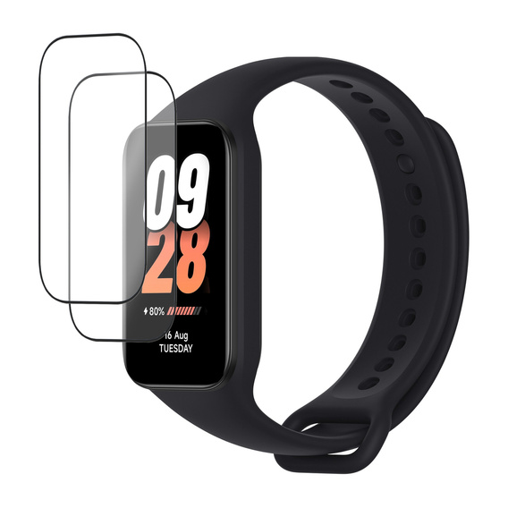 2x Szkło Hybrydowe ERBORD do Xiaomi Smart Mi Band 8 Active