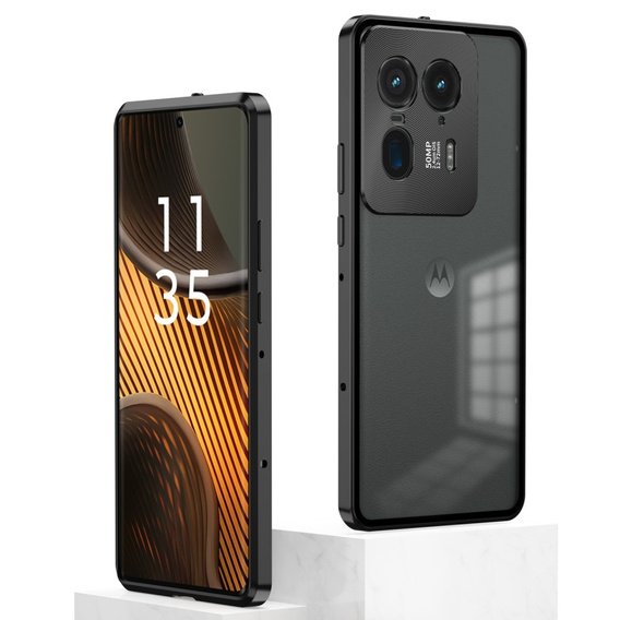 Etui do Motorola Edge 50 Ultra, Frame Case, czarne