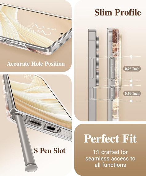 Etui do Samsung Galaxy S25 Ultra – GVIEWIN Topaz/Gold