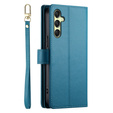 Etui z klapką do Samsung Galaxy A36 5G, Wallet Zipper Pocket, niebieskie