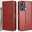 Etui z klapką do Infinix Hot 20i, Crazy Horse Wallet, brązowe