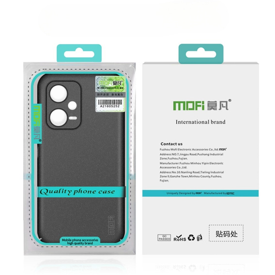 Etui MOFI do Xiaomi Poco X5 / Redmi Note 12 5G, cienkie, czarne