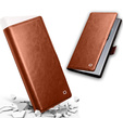 Etui z klapką do Samsung Galaxy S25 Ultra, QIALINO Leather Wallet, brązowe