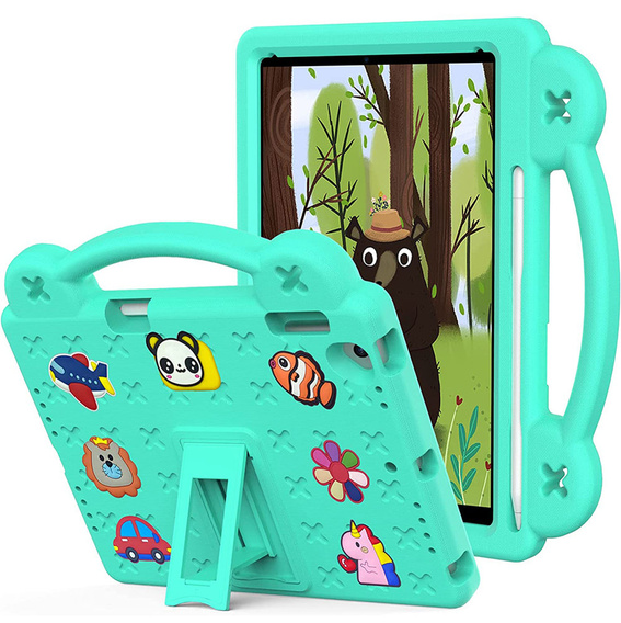 Etui do iPad 9.7" 2018/2017 (6/5 gen.) / Pro 9.7" 2016, Cute Patterns, z podstawką, Zielone