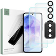 2x Szkło Tech-Protect + szkło na aparat, Supreme set, do Samsung Galaxy A55 5G, Przezroczyste
