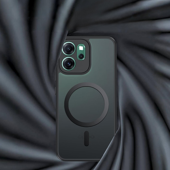 Etui Matt Case do Oppo Reno 14F, do MagSafe, półprzezroczyste czarne