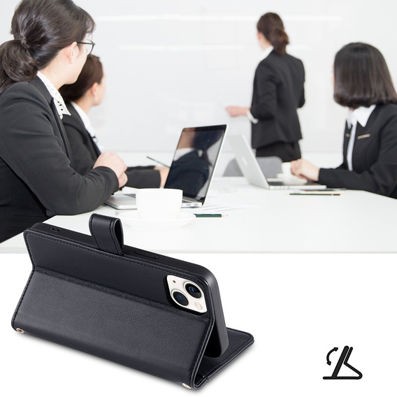 Etui z klapką do Xiaomi Redmi Note 13 Pro+, Wallet Zipper Pocket, czarne