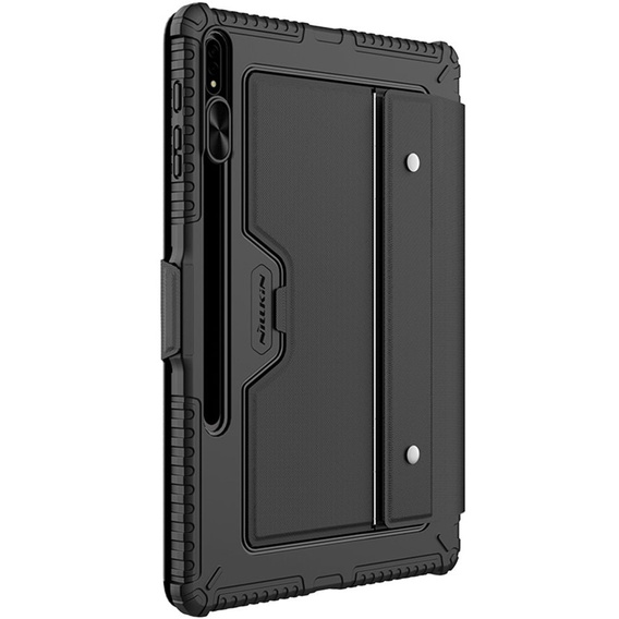 Etui z klawiaturą do Galaxy Tab S8+ / Tab S7 +/ Tab S7 FE, NILLKIN Bumper Pen Slot, czarne