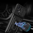 Etui pancerne do Motorola Edge 30 Neo 5G, Camera Slide Card Slot, czarne