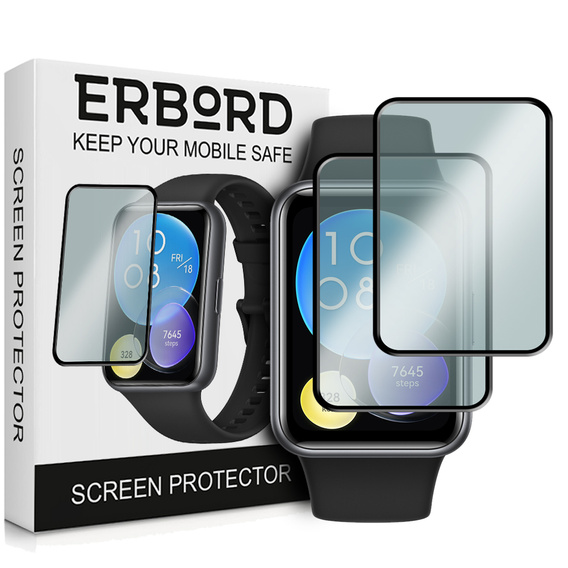 2x Szkło Hybrydowe ERBORD do Huawei Watch Fit 2