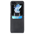 Etui do Samsung Galaxy Z Flip7 FE / Z Flip6, Card Slot Ring Case, czarne