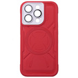Etui do iPhone 15 Pro Max, ERBORD Armor Mag do MagSafe, czerwone