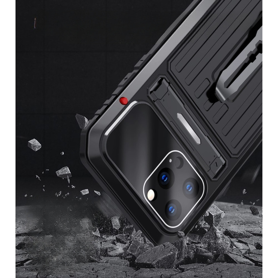 Etui do iPhone 13 Pro, Armor Kickstand, pancerne, z podstawką, czarne