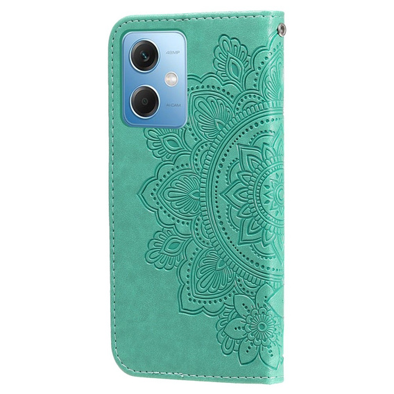Etui z klapką do Xiaomi Redmi Note 12 5G / POCO X5 5G, Mandala, zielone