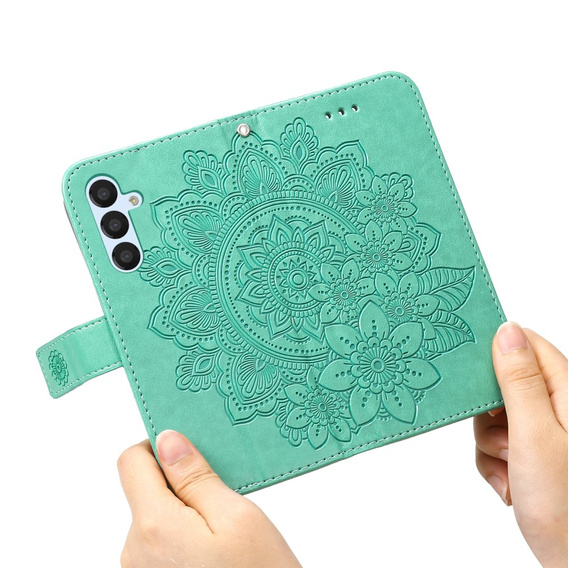 Etui z klapką do Samsung Galaxy A54 5G, Mandala, zielone