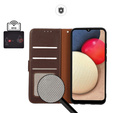 Etui z klapką do Xiaomi Redmi Note 13 Pro 4G / Xiaomi Redmi Note 14S / Xiaomi Poco M6 Pro 4G, KHAZNEH RFID, brązowe / niebieskie