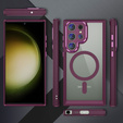 Etui do Samsung Galaxy S23 Ultra, ERBORD Impact Guard, do MagSafe, bordowe