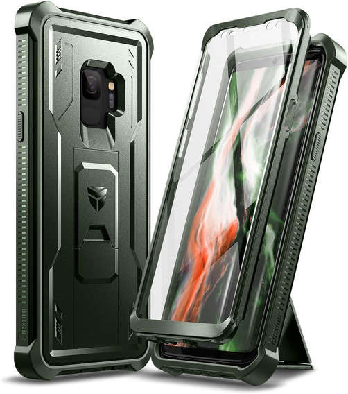 Etui pancerne do Samsung Galaxy S9, Dexnor Full Body, zielone