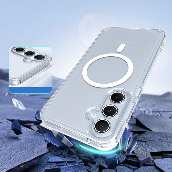 Etui do Samsung Galaxy A17 5G, do MagSafe, wzmocnione, przezroczyste