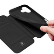 Etui Dux Ducis do iPhone 17, Skin Pro, z klapką, z miejscem na kartę,  czarne