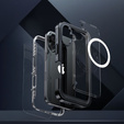 Etui do iPhone 16 Plus, Shockproof, ze szkłem, do MagSafe, czarne