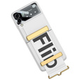 Etui GKK Letter Printed do Samsung Galaxy Z Flip3, Silver