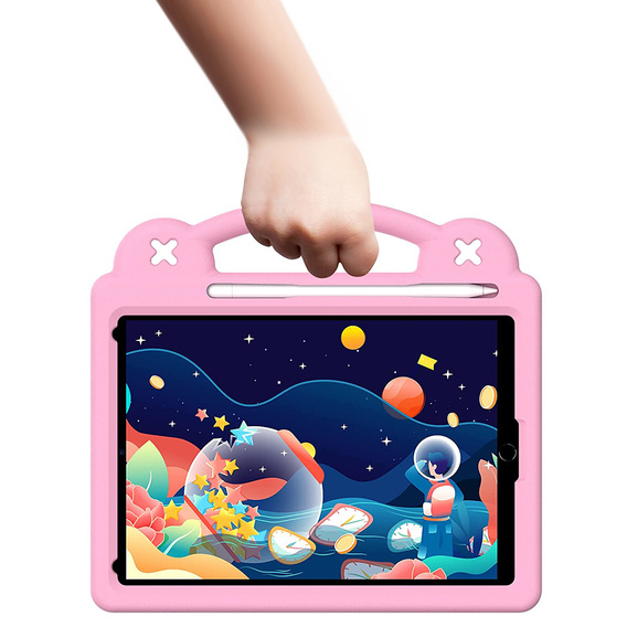 Etui do iPad 10.2" 2021/2020/2019 (9/8/7 gen.) / Air 10.5" 2019 (3 gen.) , Cute Patterns, z podstawką, Różowe