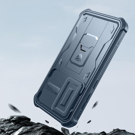Etui pancerne do Samsung Galaxy S24, Dexnor Full Body (Two Frames), granatowe
