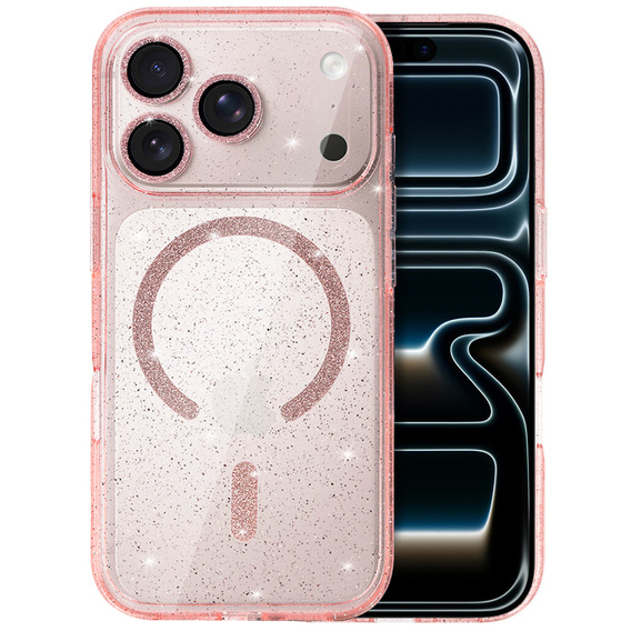 Etui silikonowe ERBORD Glitter MagSafe do iPhone 17 Pro Max