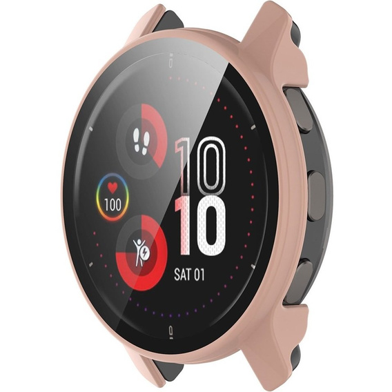 2w1 Etui + Szkło Hartowane do Garmin Venu 2 Plus, Różowe