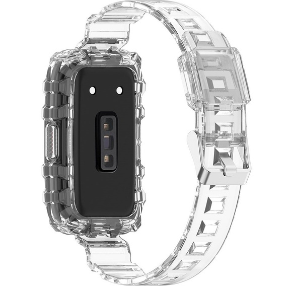 Pasek Silikonowy do Huawei Band 8 / Huawei Band 9 / Huawei Band 10, Przezroczysty