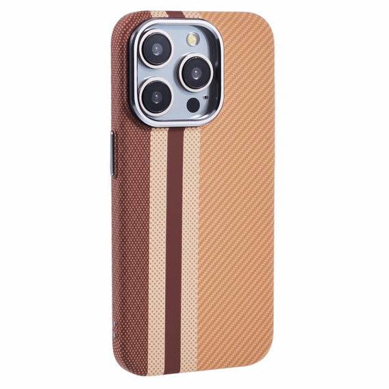 Etui do iPhone 15 Pro Max, Carbon Fiber MagSafe, żółte
