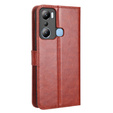 Etui z klapką do Infinix Hot 20i, Crazy Horse Wallet, brązowe