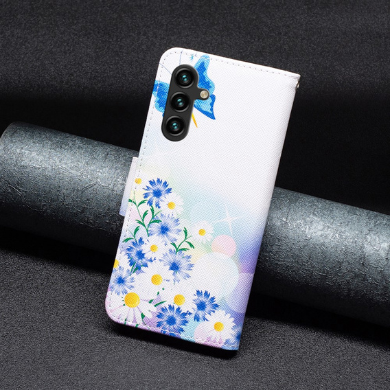 Etui z klapką do Samsung Galaxy A55 5G, Wallet, Butterfly & Flowers białe