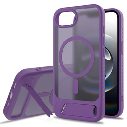 Etui do iPhone 16E, Kickstand Matt Case, do MagSafe, fioletowe