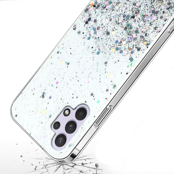 Etui do Samsung Galaxy A32 4G, Glittery, przezroczyste