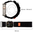 Pasek Nylonowy ERBORD Runner do Apple Watch 1/2/3/4/5/6/7/8/9/10/11/SE Ultra 1/2/3 42/44/45/46/49mm, Czarny