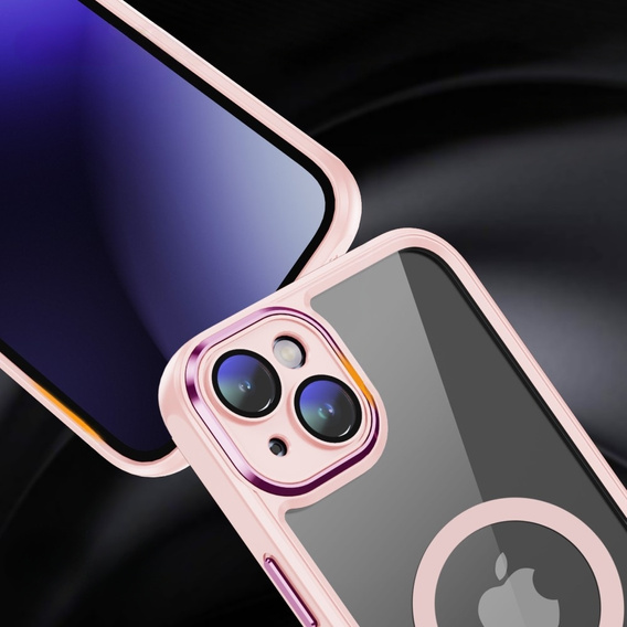 Etui do iPhone 15 Plus, ERBORD Impact Guard, do MagSafe, różowe