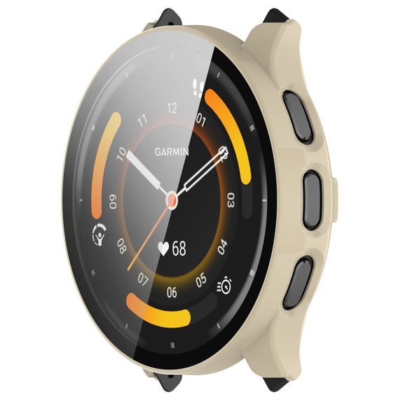 2w1 Etui + Szkło Hartowane do Garmin Venu 3, Beżowe