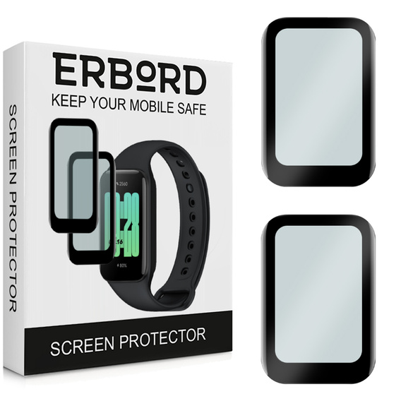 2x Szkło Hybrydowe ERBORD do Xiaomi Redmi Smart Band 2