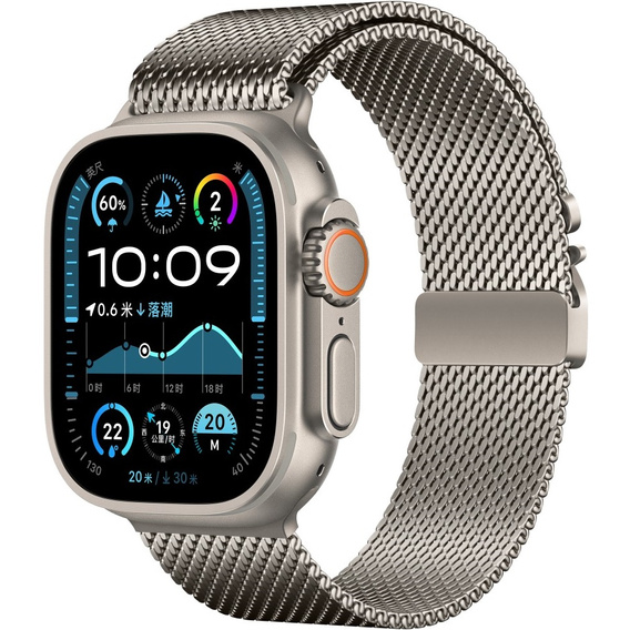 Bransoleta do Apple Watch 1/2/3/4/5/6/7/8/9/10/11/SE Ultra 1/2/3 42/44/45/46/49mm, Tytanowa