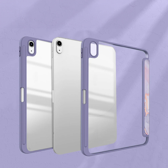 Etui do iPad 11" 2025 A16 (11 gen.) / iPad 10.9" 2022 (10 gen.), Smartcase Hybrid, z miejscem na rysik, Marble fioletowe