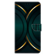 Etui z klapką do Xiaomi Redmi Note 12 4G, Wallet, Contour zielone / złote