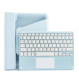 Etui z klawiaturą do iPad Air 10.9" 2022/2020 (5/4 gen.) / Pro 11" 2022/2021/2020 (4/3/2 gen.), Touchpad Pen Slot, niebieskie