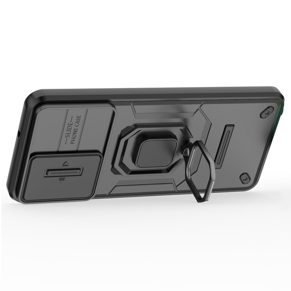 Etui do Realme C67 4G, KickStand Camera Lens, czarne